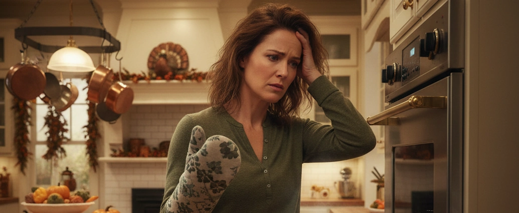 Gas oven broke day before Thanksgiving, emergency same-day oven repair in Atlanta by Appliance EMT, mom cooking breakfast for family